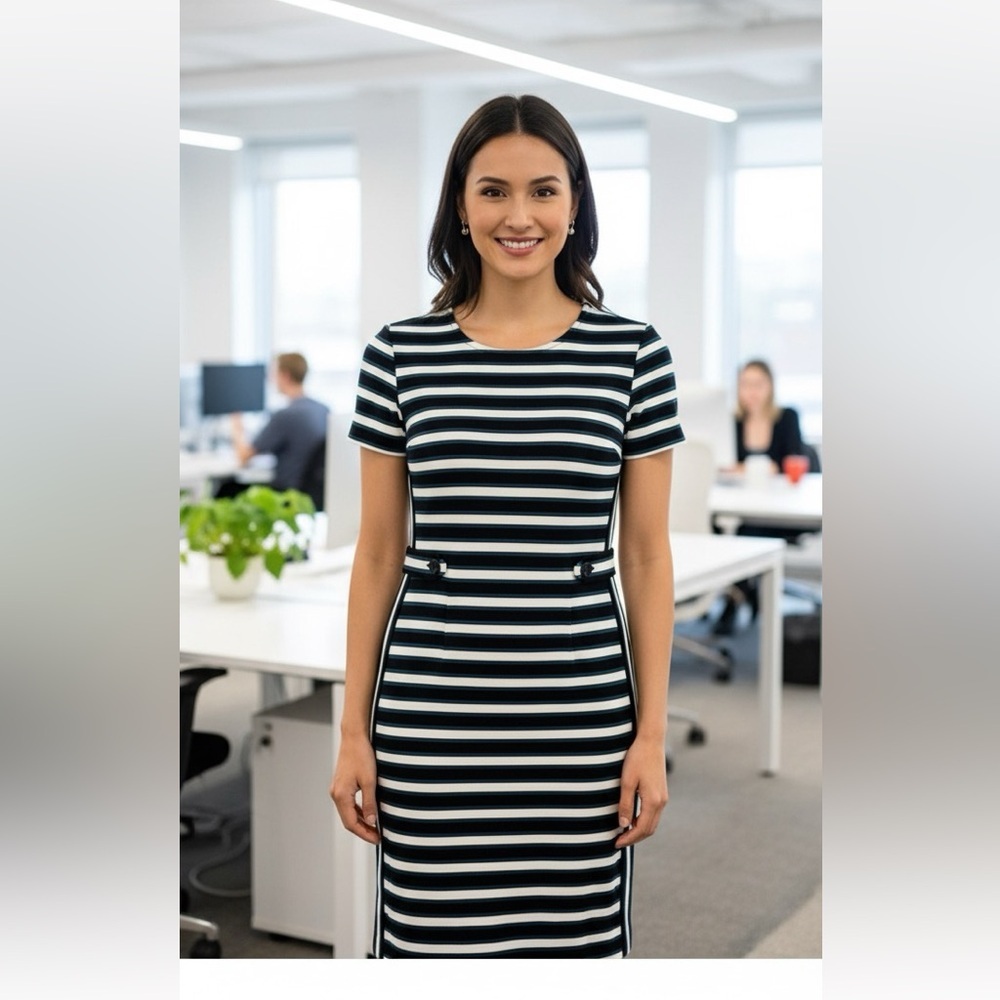 Banana Republic size 6 curvy stretch dress Officecore boardroom office siren
